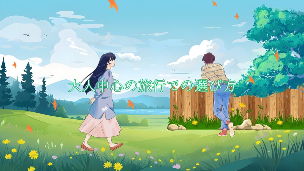 大人中心の旅行での選び方